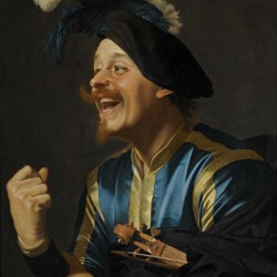 A laughing violinist